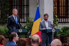 Romanian President Klaus Iohannis Visits Chile